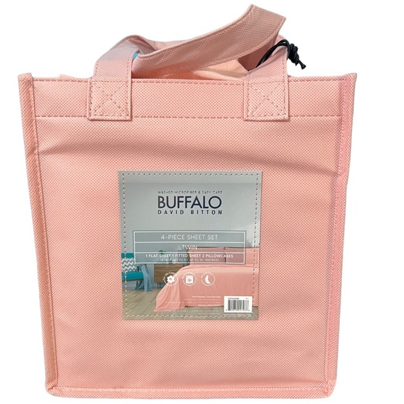 Buffalo David Bitton Washed Microfiber & Easy Care 4-Piece Twin Sheet Set NIP - Picture 2 of 5